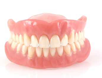 A full set of dentures.