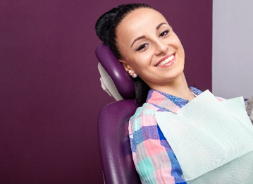 dental visit happy woman
