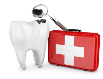 tooth with first aid kit