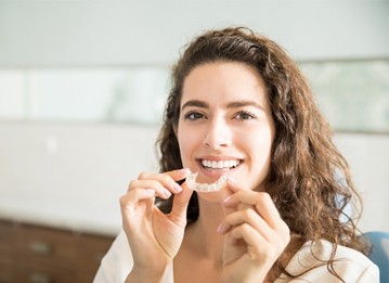 woman with Invisalign