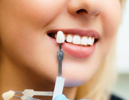 a patient undergoing cosmetic dental treatment