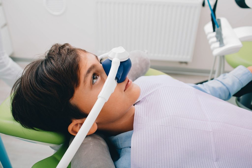 young patient under dental sedation